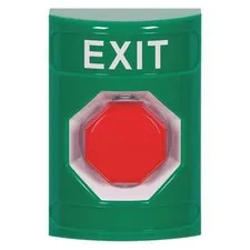 Safety Technology International Exit Push Button,Green,Polycarbonate SS2105XT-EN