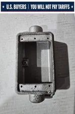 Crouse-Hinds FSC-1 device box, Shallow, Feraloy iron alloy, Single-gang 1/2"