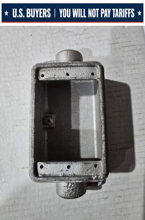 Crouse-Hinds FSC-1 device box, Shallow, Feraloy iron alloy, Single-gang 1/2"