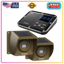 Solar Wireless Driveway Alarm 1800ft Outdoor Motion Sensor Alert System