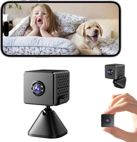 4K UHD Mini Camera With Real-Time Recording, AI Motion & Human Detection