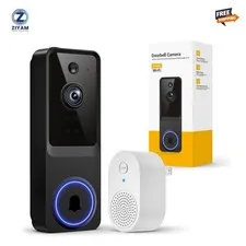 1080P WiFi Video Doorbell Camera Smart Human Detection Night Vision Two Way Audi