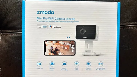 Zmodo Mini Pro 1080p Indoor Wi-Fi Cameras 2-Pack Night Vision Motion Alexa