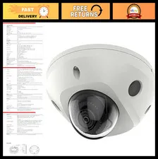 2MP Mini POE IP Dome Camera with 4MM Lens, Compact Surveillance Security Camera