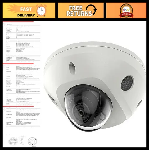 2MP Mini POE IP Dome Camera with 4MM Lens, Compact Surveillance Security Camera