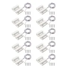 MC-38 Surface Mount Wired NC Door Sensor Alarm Magnetic Reed Switch White 10 ...