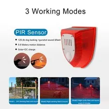 1Pcs Motion Detector Alarm With Siren For Yard Security Excellent