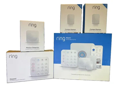 Ring Alarm Home Security Kit Wireless Wi-Fi Keypad Sensors Battery Backup