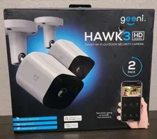 Geeni Hawk 3 1080p Smart Wi-Fi Outdoor Security Cameras 2 Pack (NEW OPEN BOX)