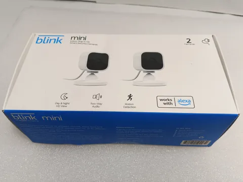 NEW! Blink Mini Indoor 1080p Smart WiFi Security Camera 2-Pack Wired B07X27VK3D