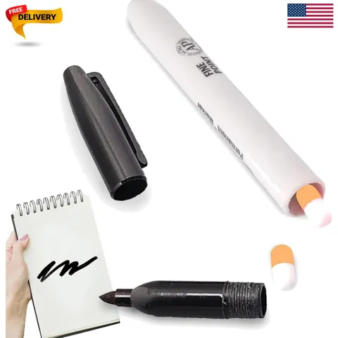 Fake Decoy Marker Pen Diversion Safe - Pen for Valuables to Hide Money - Blac...