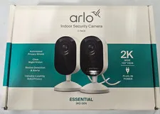 Arlo Essential Indoor Security Camera 2K (3rd Gen, 2025 Release) Wired Plug in