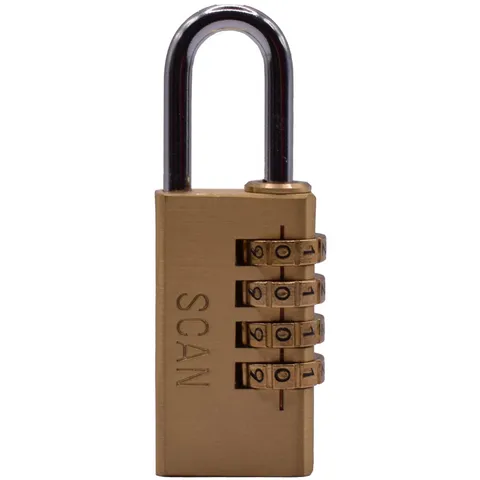 Scan NL1134 Brass Combination Lock 28mm