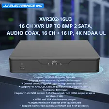 Uniview XVR302-16U3 4K 8MP 16-Channel Hybrid Analog Network Video Recorder XVR