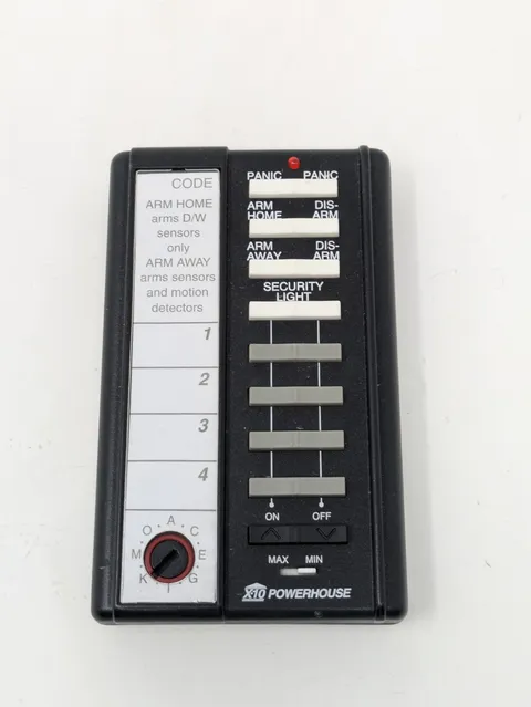 X-10 Powerhouse Remote Security System Alarm SH624 Universal Remote Control
