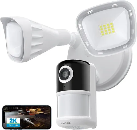 ieGeek 2K Outdoor Floodlight Camera Home Security Camera,Wired Flood Light CCTV