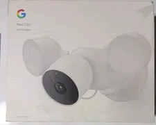 Google Nest Cam W/Floodlight (GPLE9 & G3AL9) Outdoor Security Camera Snow 