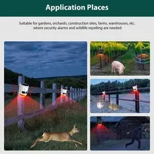 Solar Motion Sensor Alarm Rechargeable 129dB IP55 Waterproof Outdoor Security