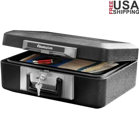 Fire Safe Lock Box W/ Key UL Classified Fire Endurance Portable Safe Valuables