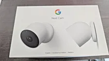 Google Nest Security Indoor Outdoor Cameras G3AL9 (Snow) 2-Pack with box