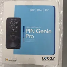 Lockly PIN Genie Pro Zeno Smart Deadbolt Wi-Fi, Apple Home Key – Black