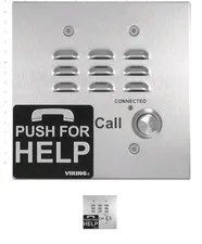 VIKING E-1600-32A-EWP Emergency Dialer ADA compl. w/ weather prot, stainless