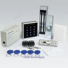 DIY RFID Access Control System Kit+180kg Magnetic Lock+2Remote Controls+Doorbell
