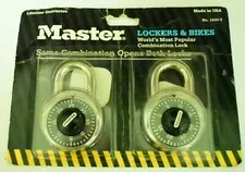 2-Pack Master Lock Padlock, Dial Keyless Combination Lock - model #1500-T