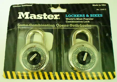 2-Pack Master Lock Padlock, Dial Keyless Combination Lock - model #1500-T