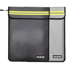 Fireproof Waterproof Money Document Bag Safe Zipper Bags 15"x 11" Reflective