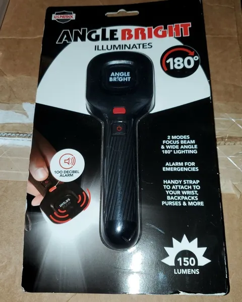 U.S. Patrol Angle Bright Flashlight with built in ALARM.