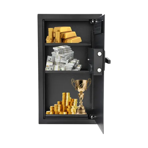 Fireproof Hidden Lock Wall Safe With Keys Cash Jewelry Superior Home Security