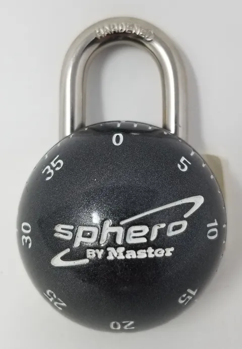 Master Lock Sphero Spinner Combination Padlock Combo Lock Black Works