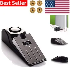 Portable Door Stop Alarm - Heavy Duty Travel Security Tool, Floor Mount Design