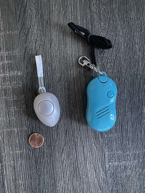 x2 Personal Safety Alarm Keychain Small portable security push alarm Sound