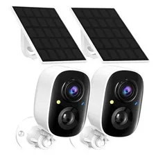 2K FHD WiFi Wireless Cameras Solar Powered,Security Cameras Wireless Outdoor,...