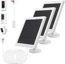 Solar Panel Outdoor for Ring Cameras (White 3P) Spotlight Cam Plus/Pro Stick Up