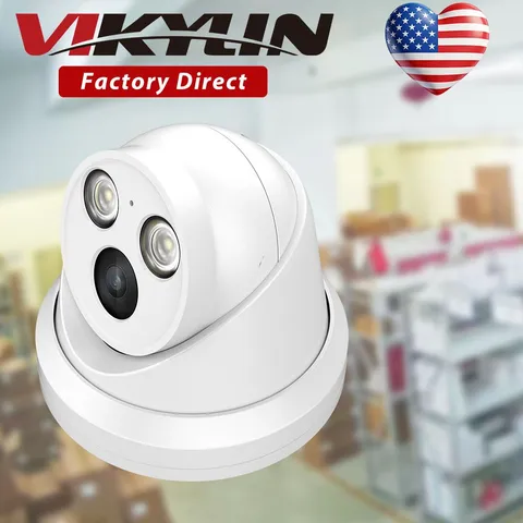 NEW VIKYLIN HD 5MP Dual light Smart Color Light MIC POE Security IP Camera Onvif