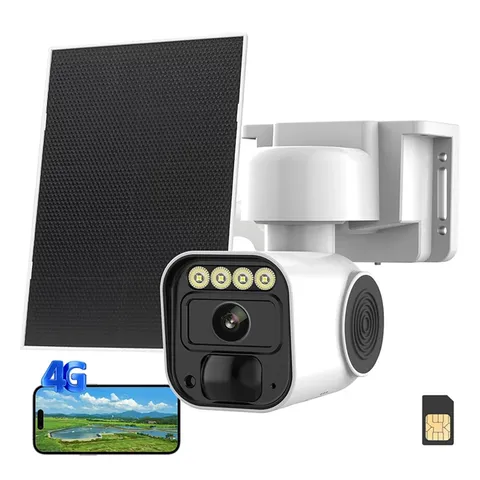 4G LTE Cellular Security Camera Solar Security Cameras Wireless Outdoor No Wi...