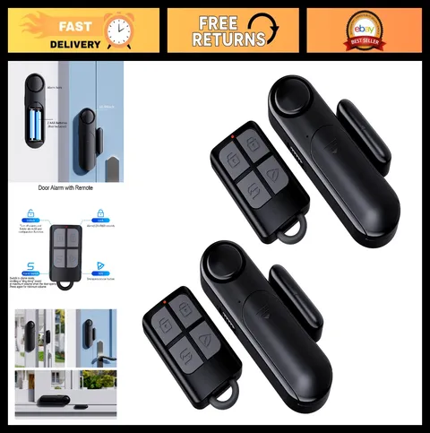 2 Pack Wireless Window Door Alarm Sensors for Kids Safety & Home Security | 120d