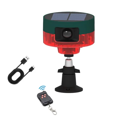 Outdoor Motion Sensor Alarm,360° Solar Alarm Motion Detector,13 Sounds inchud...