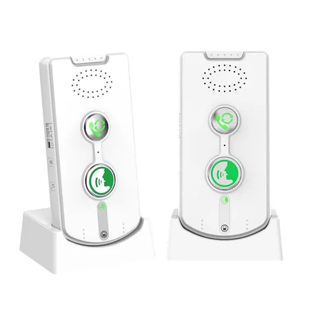 2 Way Intercom for Home Upgraded, Portable Wireless System White 
