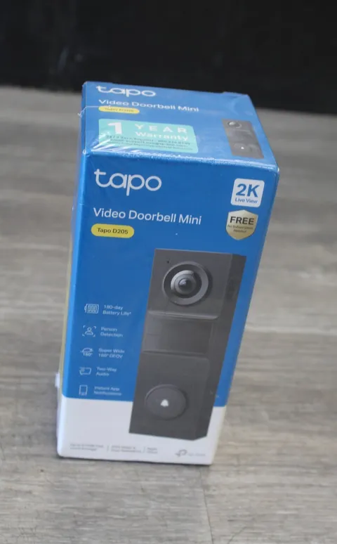 TP-LINK TAPO D205 VIDEO DOORBELL MINI WIRELESS SMART WIFI CAMERA - NEW - SEALED