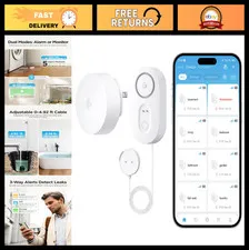 Smart Water Leak Detector with 4.92ft Cable - Fast Response, Home Safety Alert