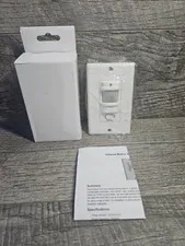 Motion Sensor Light Switch 110V 180° Wall Occupancy Sensor 2 Settings White