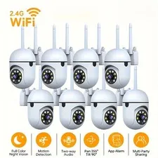 2pcs Wireless WiFi Security Camera, 4K Indoor Cameras