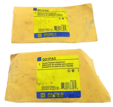 Lot Of 2 SQUARE D Q0 1 PAD 76348 HANDLE PADLOCK ATTACHMENTS NEW