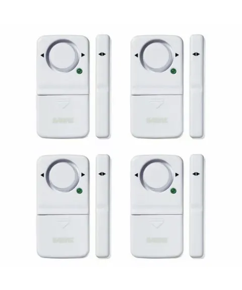 SABRE HS-DWA4  Wireless Home Security Door Window Burglar Alarm w 120 dB Siren