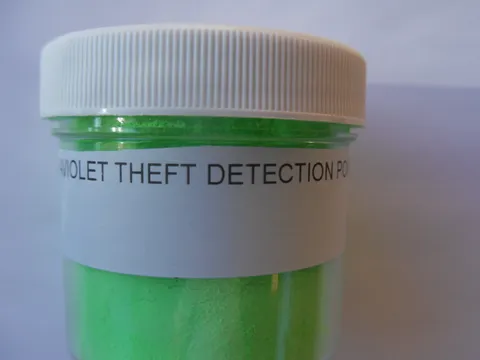 ULTRAVIOLET THEFT DETECTION FINGERPRINT POWDER GREEN Ships ASAP