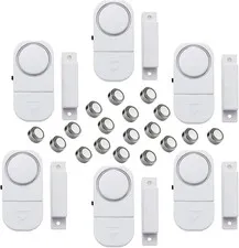 6 Pack Wireless Security Window/Door Alarm, Magnetic Sensor Door Window Burglar